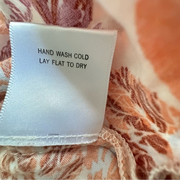 Modcloth Womens Floral Leaf Sleeveless Button Detail Empire Tie Waist Top Sz S - Picture 11 of 11